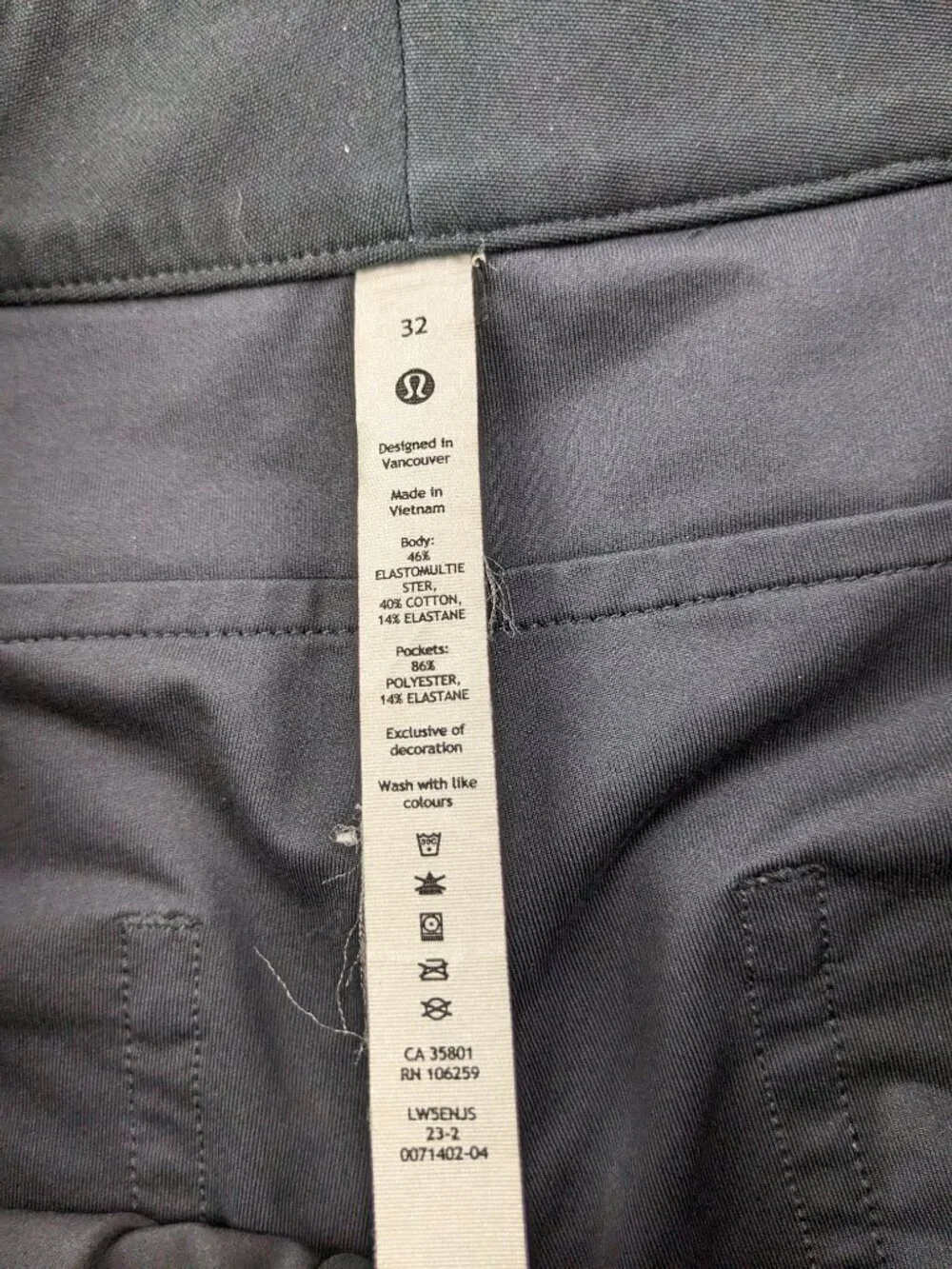 Lululemon Pants Womens 32 Black City Sleek 5 Pocket Wide Leg High Rise Utilitech